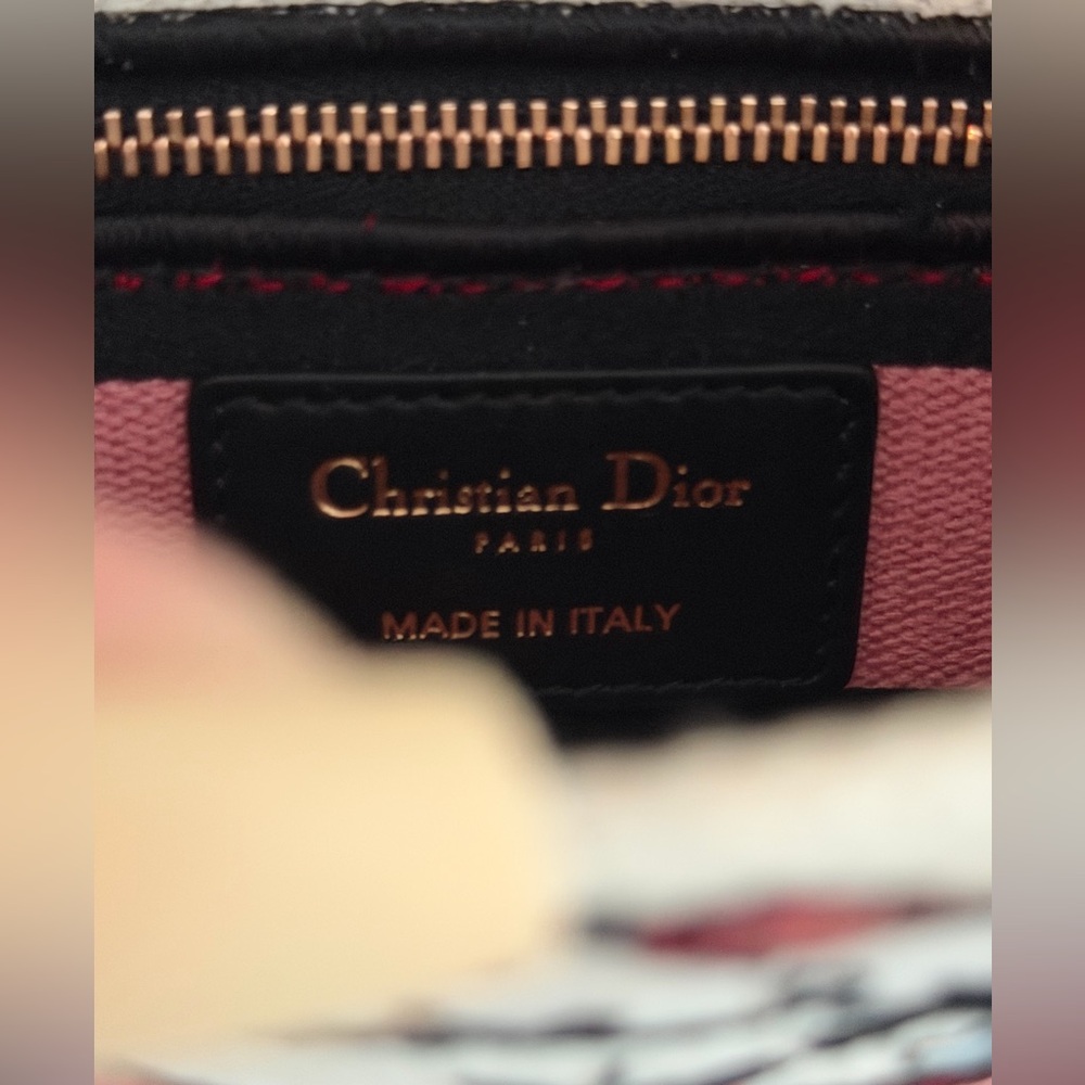 ❤️SOLD ON THE BAY❤️Christian Dior Canvas Florilegio Embroidered Medium Lady - Picture 9 of 16